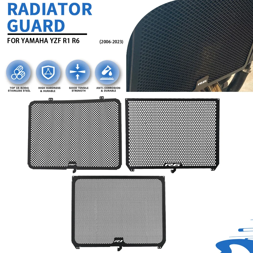 

For Yamaha YZF R1 R6 YZFR1 2007 2008 YZFR6 2006 2017-2022 2023 2024 Motorcycle Accessories Radiator Guard Grille Cover Protector