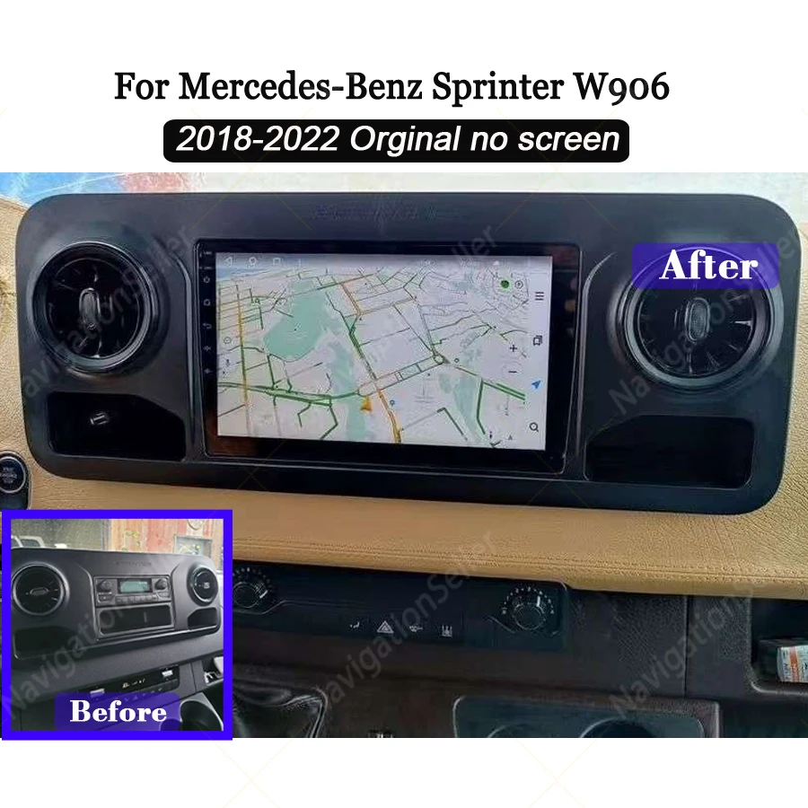 

Carplay Android Touch Screen For Mercedes Benz Sprinter Spinway W907 2018 - 2021 GPS Navigation Multimedia Video Player DSP BT
