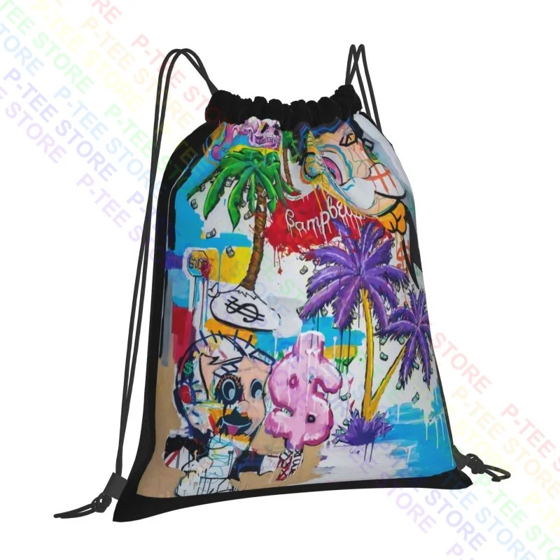 Alec Monopoly Mr Monopoly And Richie Rich Drawstring Bags Gym Bag Bookbag Schoolbag Gym Tote Bag Large Capacity