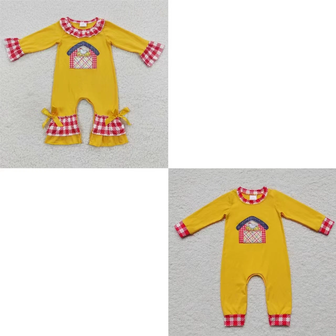 

Matching Baby Boy Girl Long Sleeves Romper Kids Farm Cotton One-piece Newborn Coverall Toddler Bodysuit Snap Botton Jumpsuit