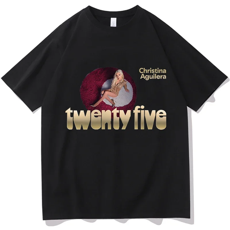 

The 25th Anniversary of Christina Aguilera Shirt Pure Cotton T-shirt Tee Soft Cotton Hot Selling Aesthetic Vintage Tops Clothes