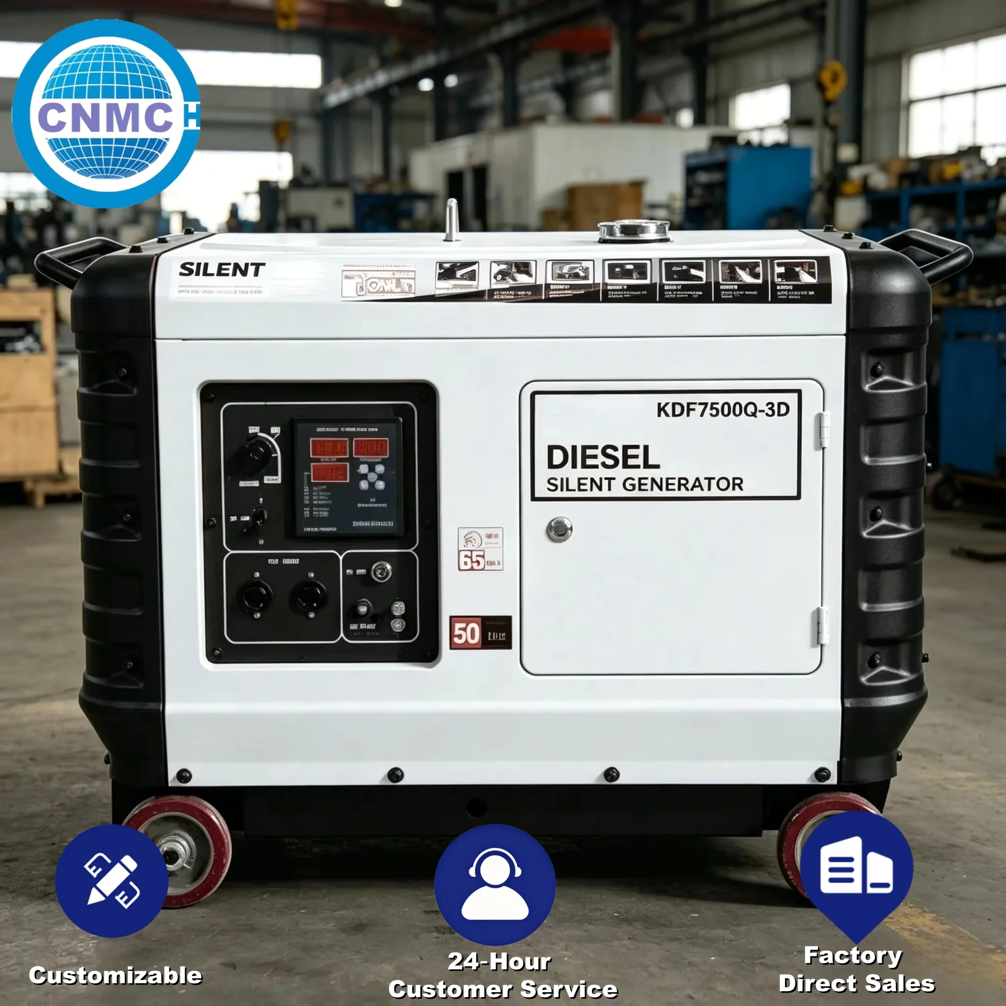 3KW 4KW 5KW 6KW 7KW 8KW Silent Diesel Generator Four Stroke 50HZ Single Cylinder Electricity Generator CE Certified