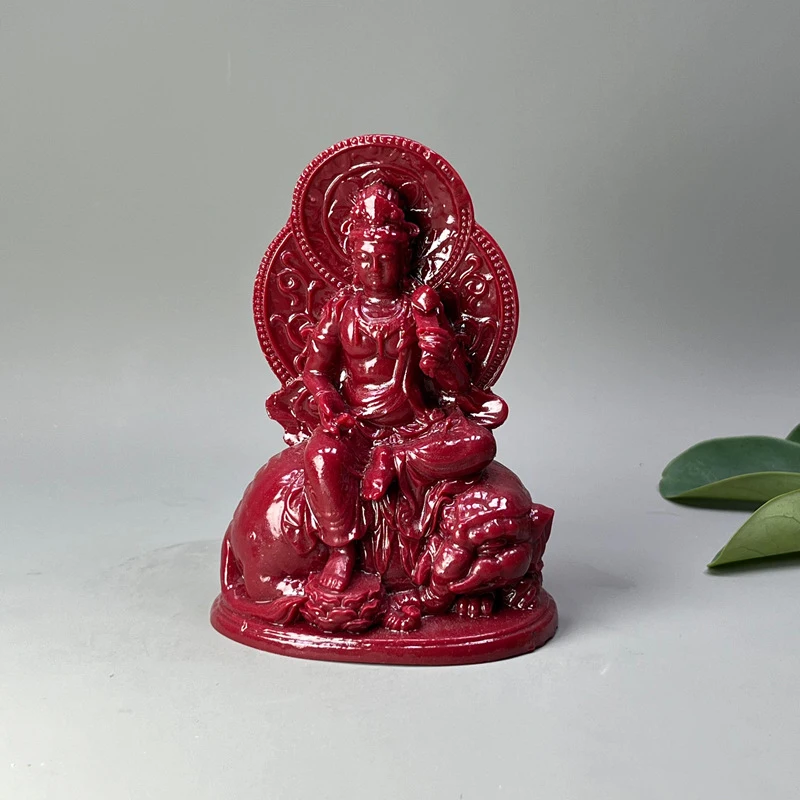 Ornements en résine de cinabre en gros, Bodhisattva Shakyamuni, lumière de la sagesse, tranquillité et harmonie, artisanat décoratif, chinois
