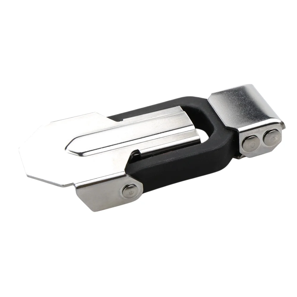 Stainless steel self locking buckle shock-absorbing for mechanical packaging cabinet doors with rubber elastic preloading buckle