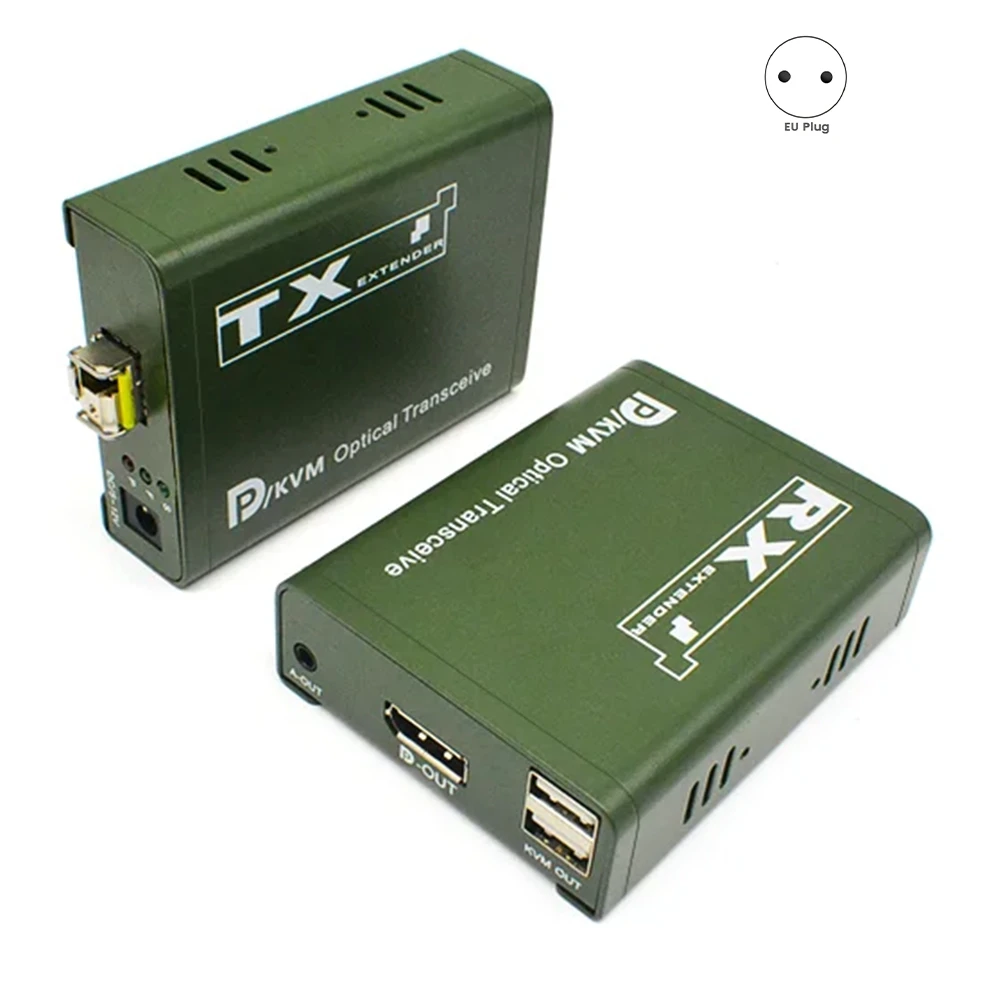 REPLA-20Km DP Fiber KVM Extender Transceiver über LC Fiber Optical Cable USB KVM DP Video Sender und Empfänger