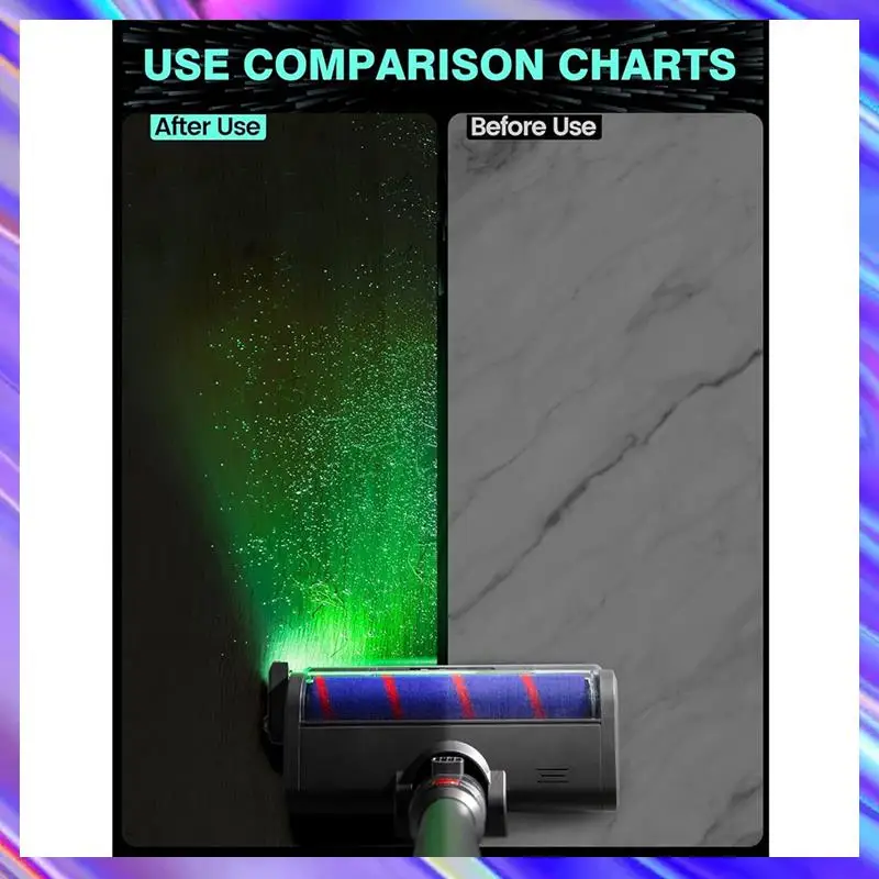 

AD24 Rechargeable Vacuum Cleaner Dust Display Light, Reveal Pet Fur Hair, Vacuum Replacement Accessories Universal Lamp Black