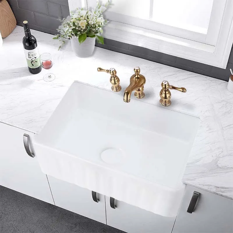 kitchen vegetable basin double-sided sink ceramic large single tank under the counter basin cabinet basin