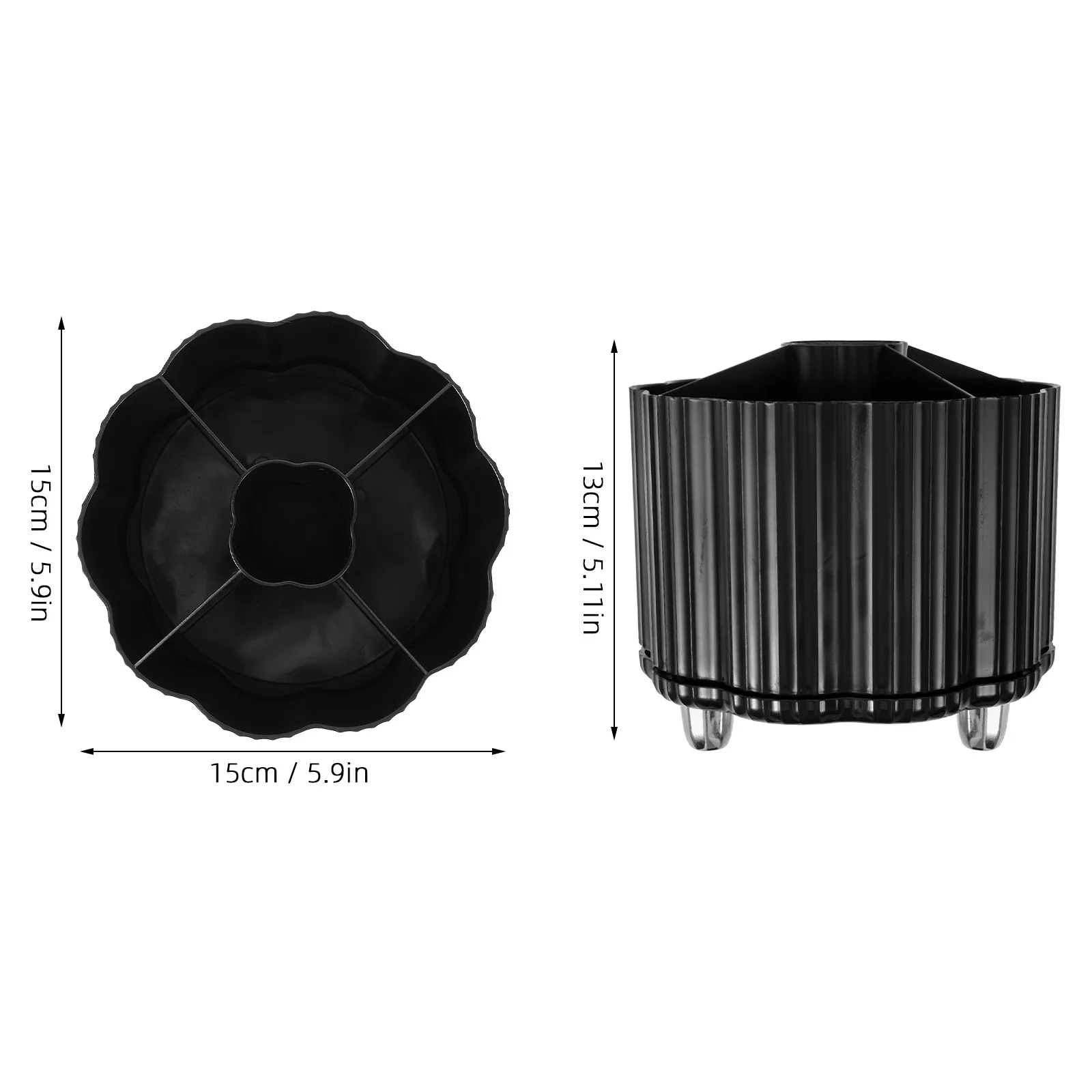 360 Rotating Brush For Vanity Holder Storage Brush Cup For Makeup Box Desktop Vanity Organizer Small Makeup Organizer