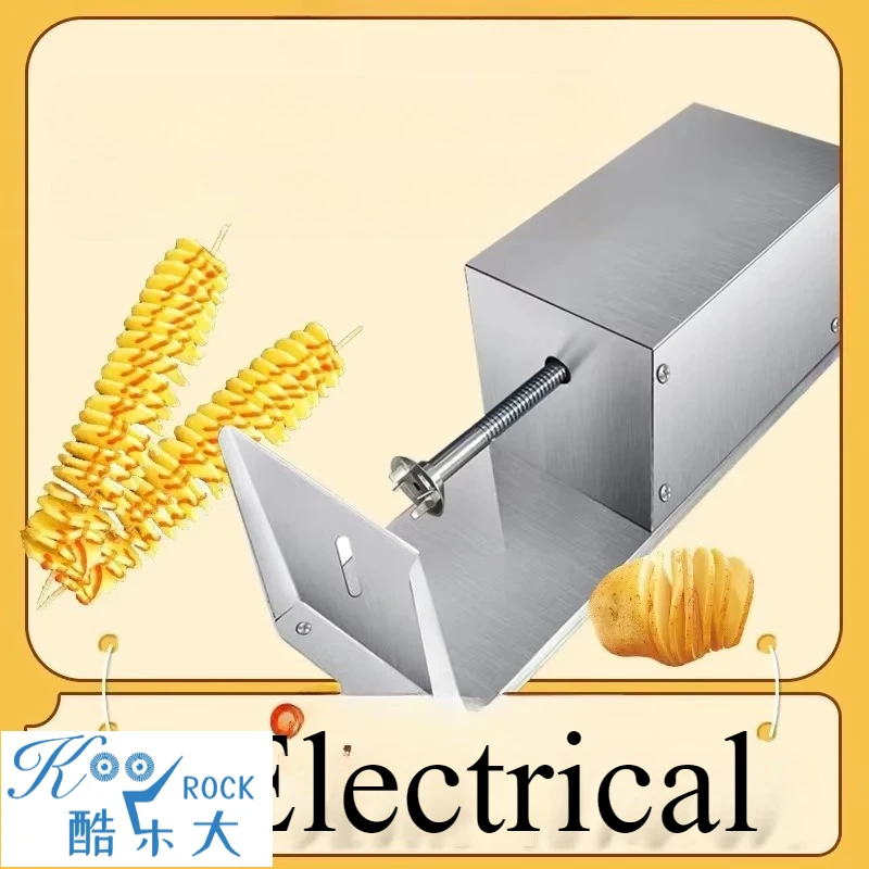 

Электрическая спиральная картофелерезка: Коммерческая автоматическая машина для нарезки картофеля спиралью, на заказ