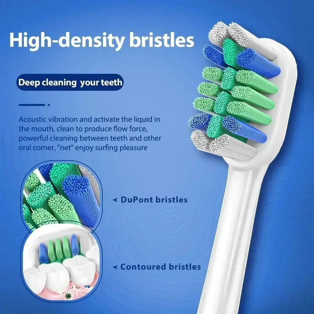 필립스 소니케어 전동 칫솔 손잡이와 캡이 있는 교체 브러시 헤드, 8 개