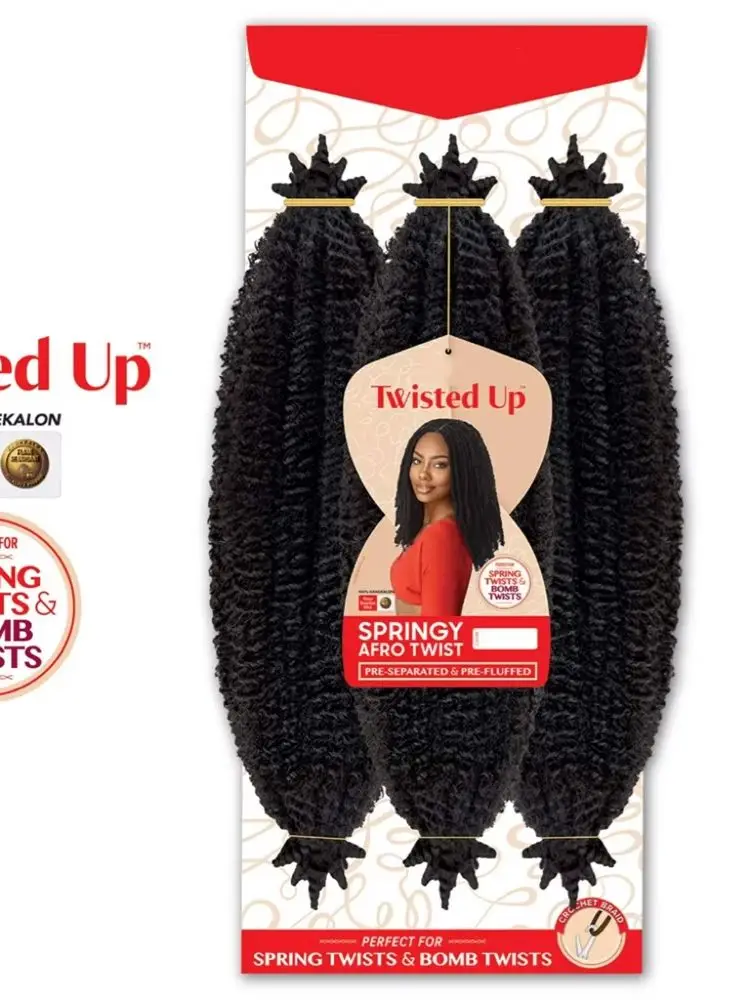 16/24inch Synthetic 3X Springy Short Afro Kinky Curly Crochet Braiding Hair Extensions Soft Natural Hairstyles For Black Women