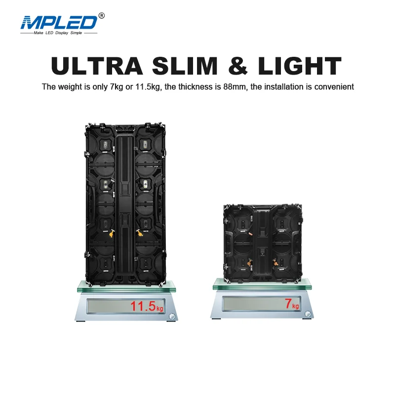 ZJZ MPLED Rental Led Display 500x1000 New Design P3.91 Outdoor Led Panel Video SMD 3 in 1 Creative Splicing Solutions