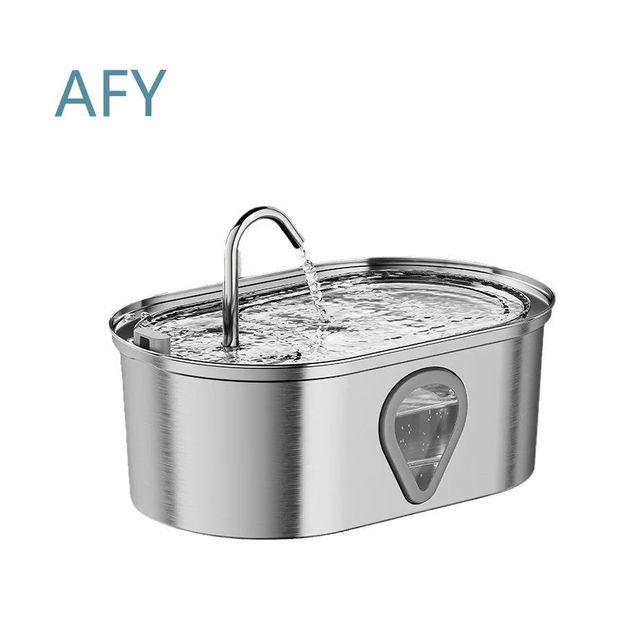 Cat Fountain 3.5L Stainless Steel Dog Water Bowl Dispenser with Filter Pet Automatic Fountain for Cats Dogs for Small Medium