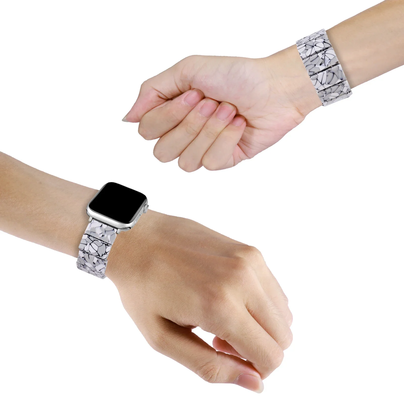Pasek z żywicy do Apple Watch Ultra Band 49mm 44mm 40mm 45mm 41mm 46mm 42mm 38mm Elastyczna bransoletka iWatch Series 10 9 8 7 6 5 se 4 — zdjęcie 4