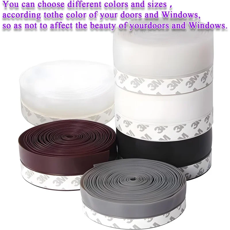 Уплотнительная лента для дверных уплотнений, силиконовая пробка для сквозняков, скользящая лента, стекло для душа
