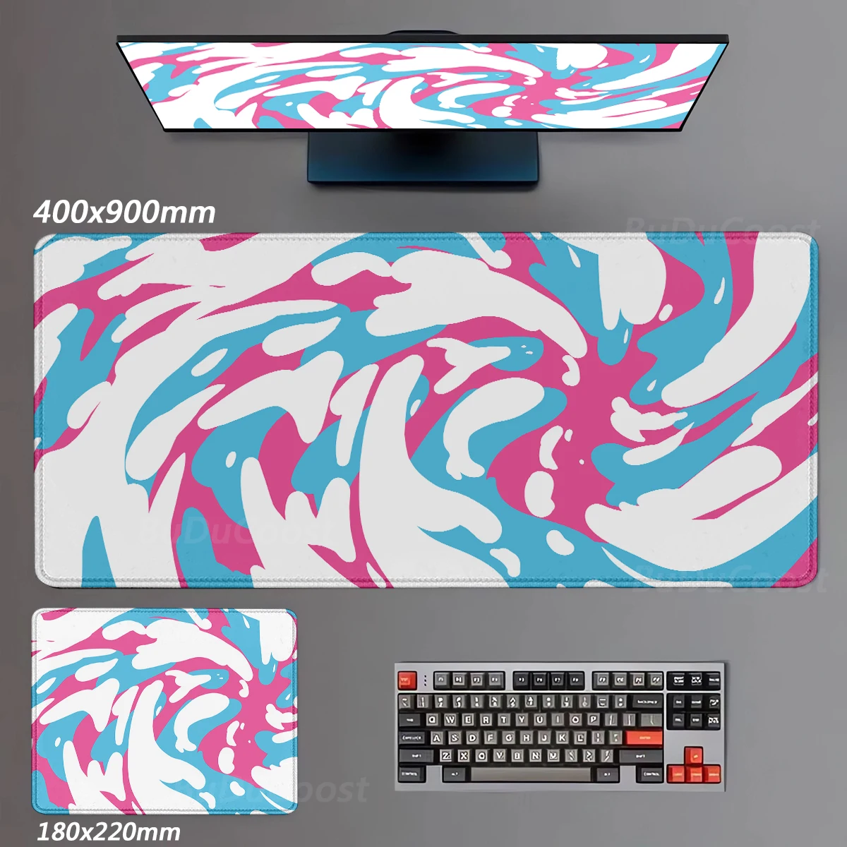 Large Art Swirl Mouse pad Keyboards Gamers Decoracion HD printing Strata Liquid 900x400 Pad Computer Laptop Anime Keyboard Mats