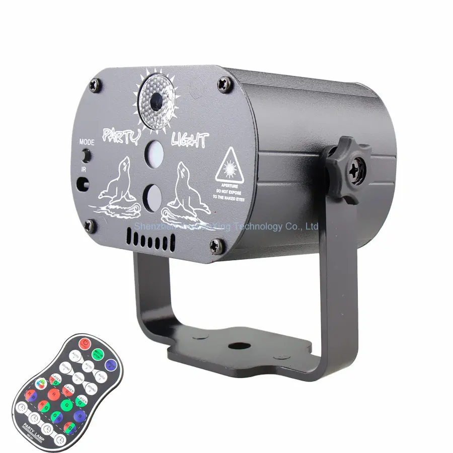 حفلة ديسكو DJ ضوء الليزر R & G العارض 60 أنماط RGB LED المنزل الرقص الزفاف عيد ميلاد المرحلة الإضاءة تأثير مصباح MN200