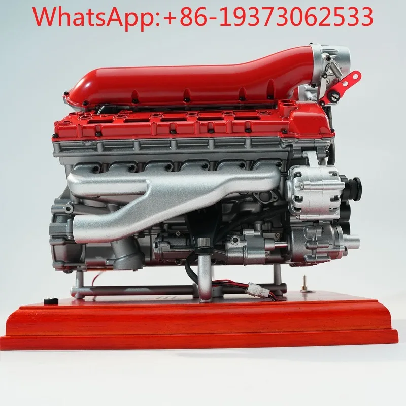 V 12 Twelve Cylinder Engine Model All Metal Assembled Assembled Mini Engine Toy