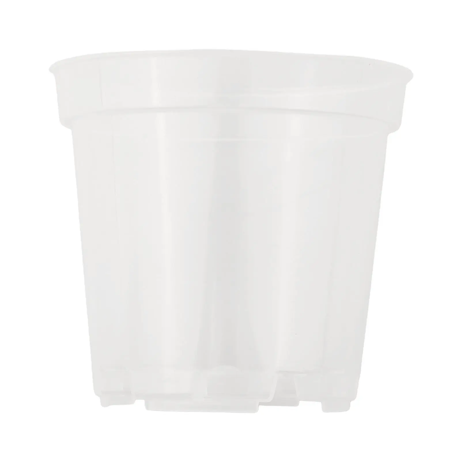 

10 Pack Clear Plastic Flower Pots with Efficient Drainage for Healthy Plant Growth Suitable for Small to Medium Plants