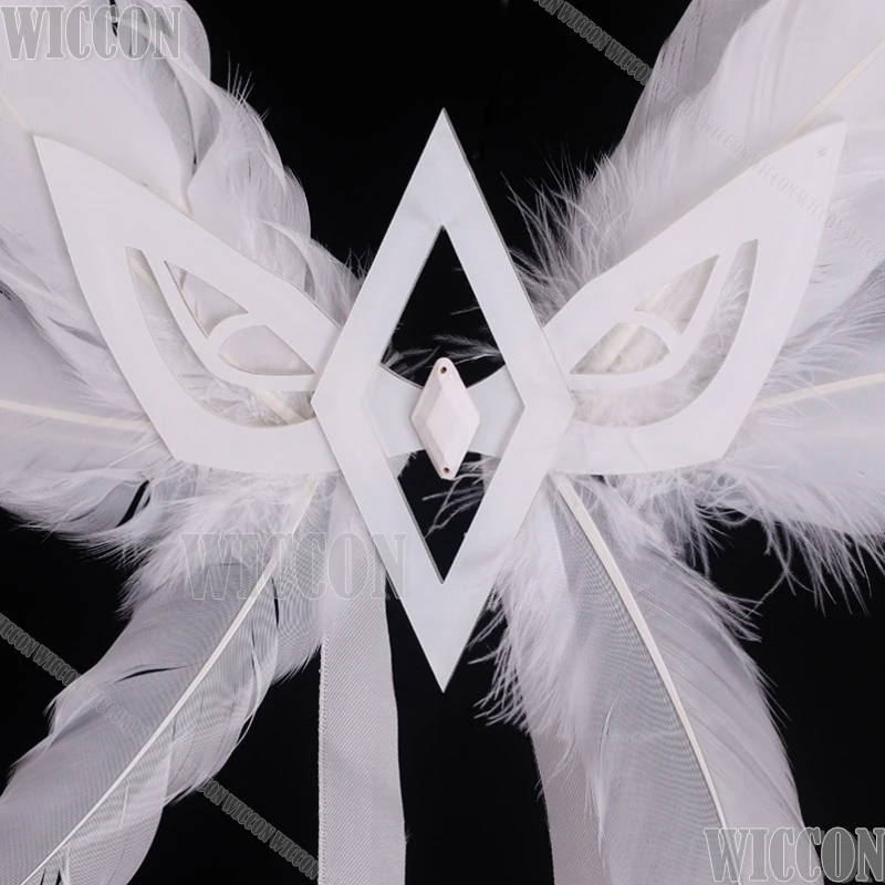 

Columbina Genshin Impact 6 Cosplay Hair Decor Feather Ball Gown Moon Maiden The Damselette Goddess Frost Moon Festival Navidad