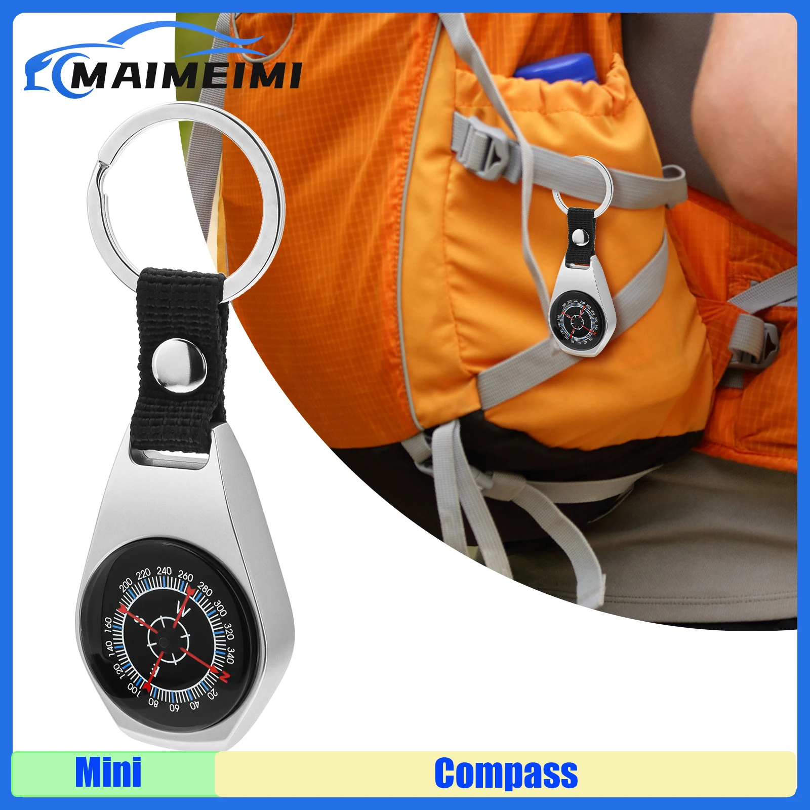 Mini Tactical Compass Outdoor Survival Tools Camping Hiking Travel Pocket Navigator Hunting Climbing Equipment Compass Keychain