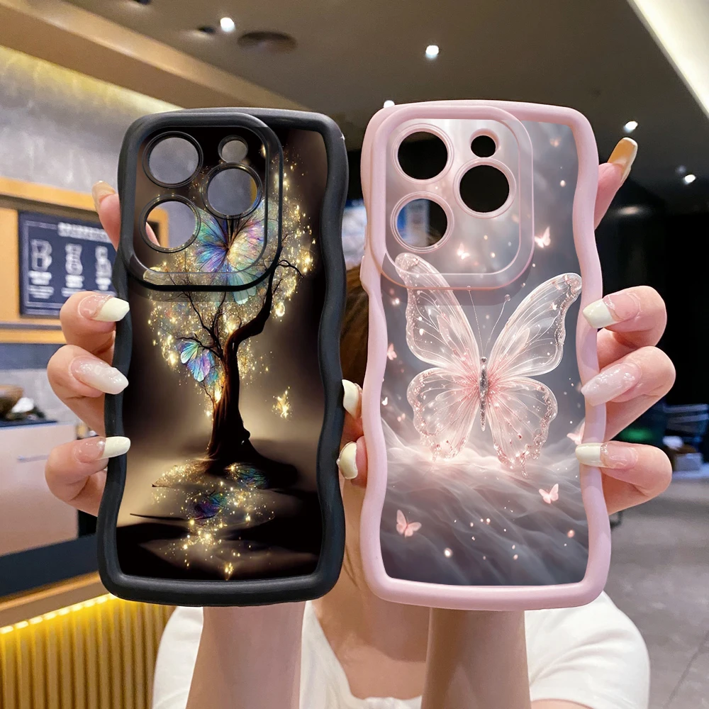 Совместимость с Camon 19 20 30 Pova 5 Pop 6 7 8 Spark 30 Go 10 20 Bling Butterfly Tree Wave Case Anti Drop Cover Bolang Совместимость с Camon 19 20 30 Pova 5 Pop 6 7 8 Spark 30 Go 10 20 Bling Butterfly Tree Wave Case Anti Drop Cover Bolang
