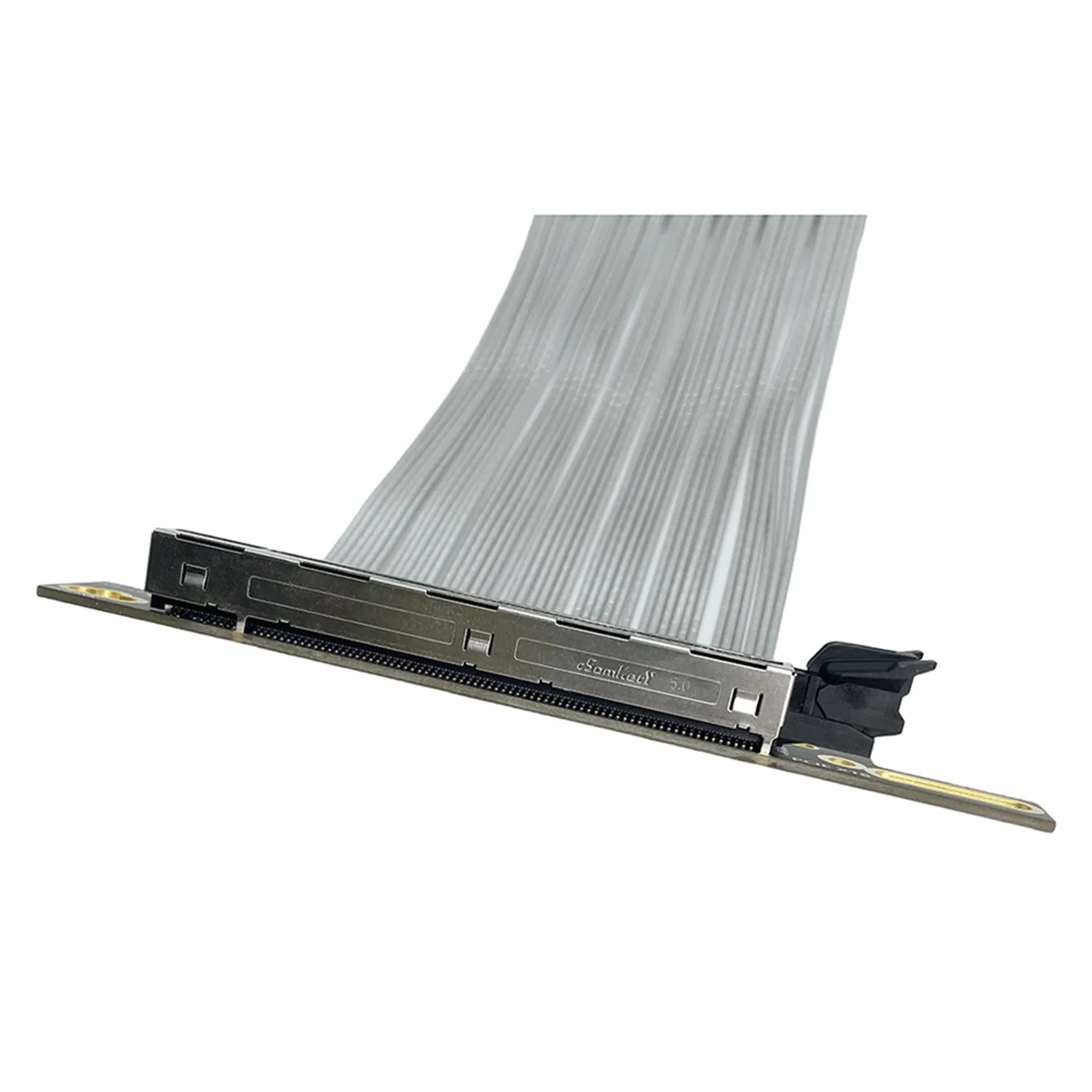 ABXHA PCIe 5.0 X16 GPU بطاقة الرسومات تمديد كابل PCI-E 5.0 Gen5 64GB/S كابل مطلي بالفضة 90 ° كابل رفع الزاوية اليمنى 15 سم