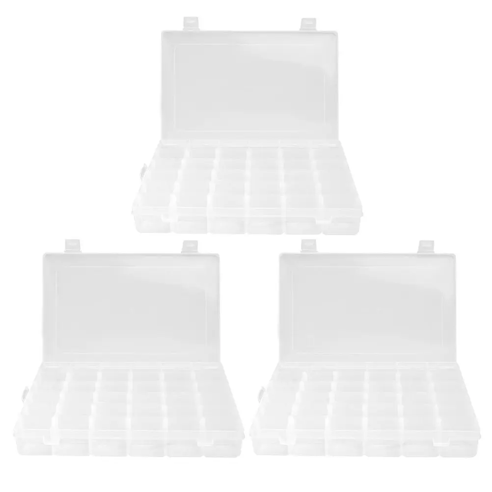 

Набор из 3-х длинных прямоугольных портативных органайзеров для хранения: контейнеры для бусин, украшений и аксессуаров для путешествий, футляры для маникюрных принадлежностей