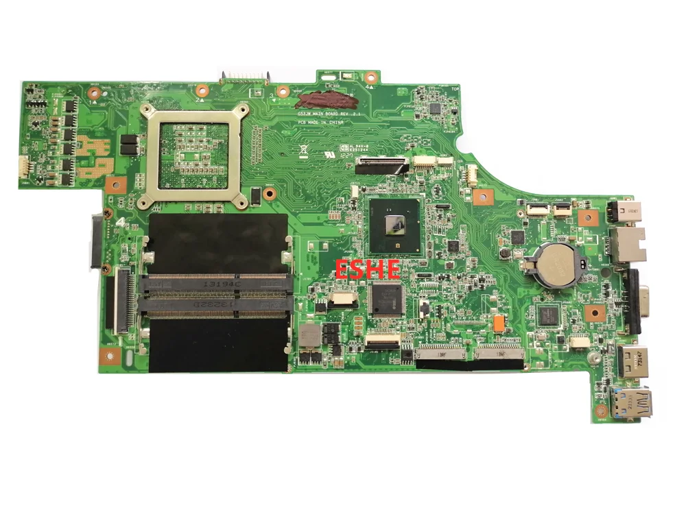 G53JW Laptop Motherboard for ASUS G53JW G53J G53 Notebook Motherboard 2 Memory Slots Slots 4 Memory Slots HM55 DDR3