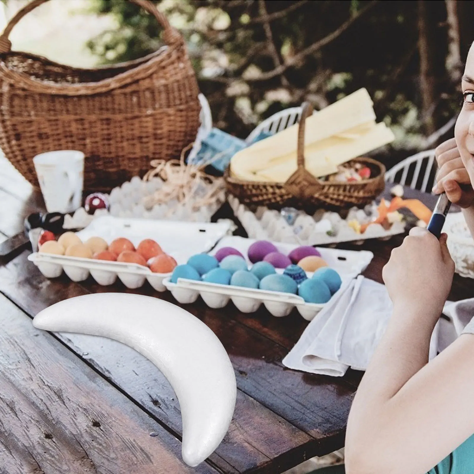 

10pcs Kids Diy Moon Painting Children Art Crafts Supplies Moon Molds Creative Educational Playtime Skill Development Safe