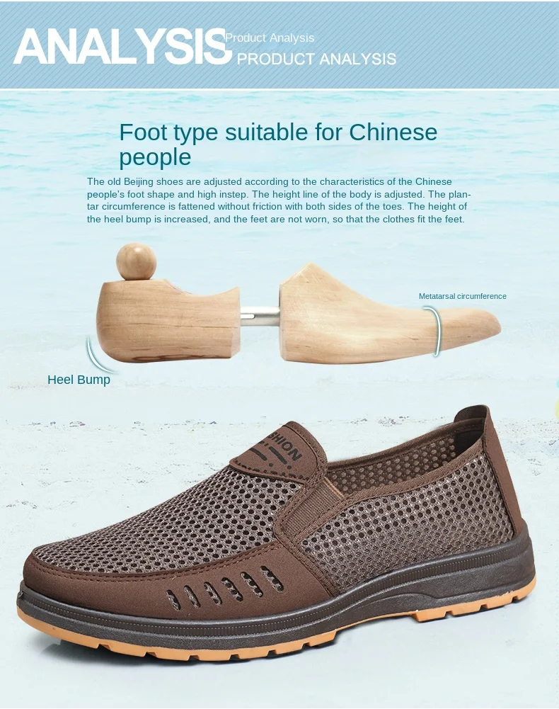 Men's Shoes Summer Breathable Mesh Slip-On Dad/Elderly Shoes Non-Slip Orthopedic Comfort Lightweight Canvas Shoes