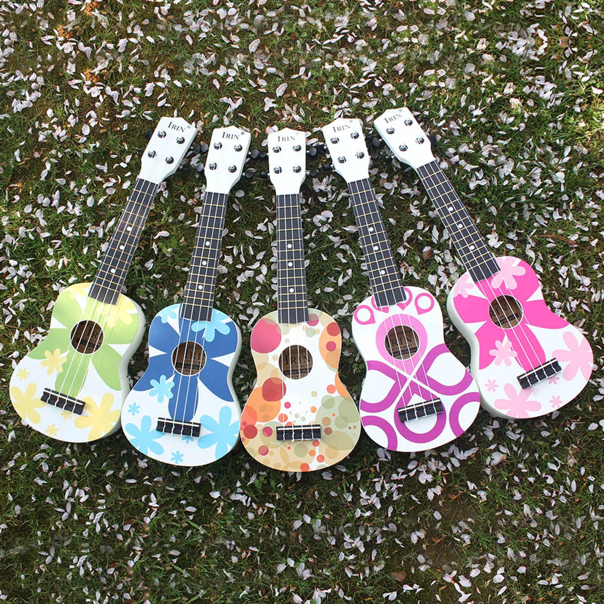 IRIN 21-inch Ukulele Colorful Basswood Soprano Ukulele Beginner Practice Hawaiian Four String Guitar UK100 Stringed Instruments