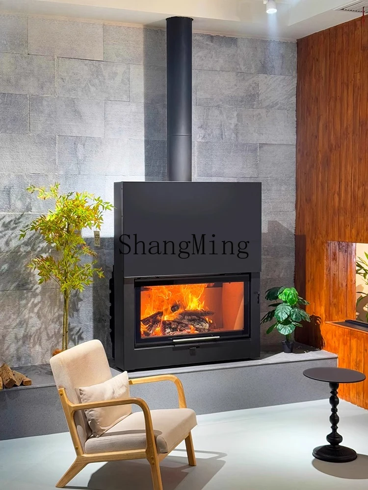 CL Fireplace Real Fire Firewood Built-in Heating Upper Ramen Villa Home Homestay Firewood Fireplace