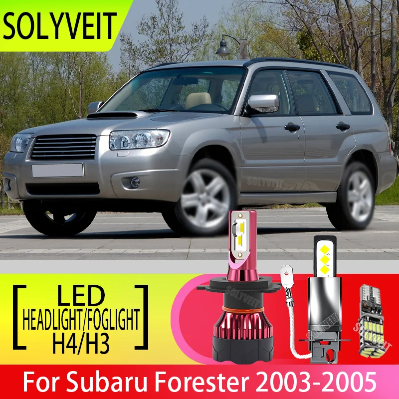 

2/4pcs h4/9003 h3 High-Intensity durable Car LED Headlamp Foglight Bulb Kit Easy Fit FOR Subaru Forester 2003 2004 2005