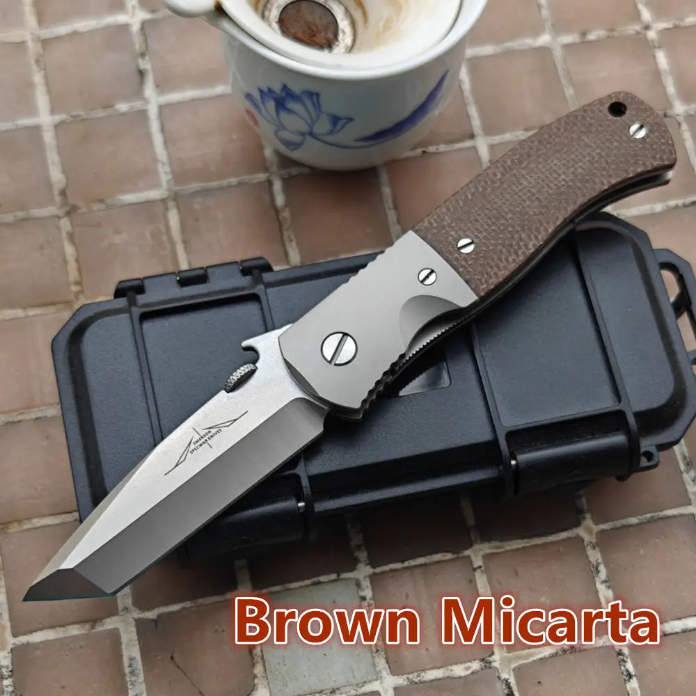 

JUFULE Micarta Emerson CQC7 долото грунтовое настоящее 154 см 60HRC лезвие титановый керамический подшипник кемпинг охота EDC инструмент складной нож