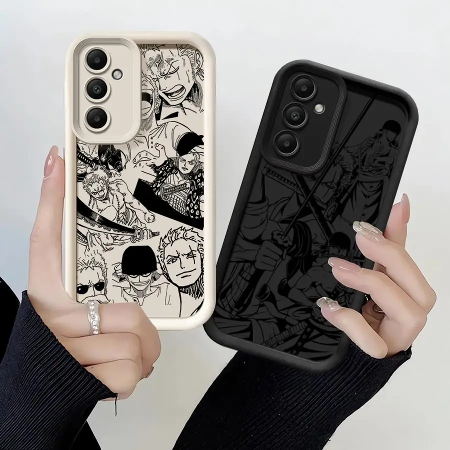 قطعة واحدة لوفي زوروس حافظة لهاتف سامسونج جالاكسي A24 A13 A14 A16 A26 A22 A33 A34 A36 A56 A32 A23 A12 غلاف ناعم