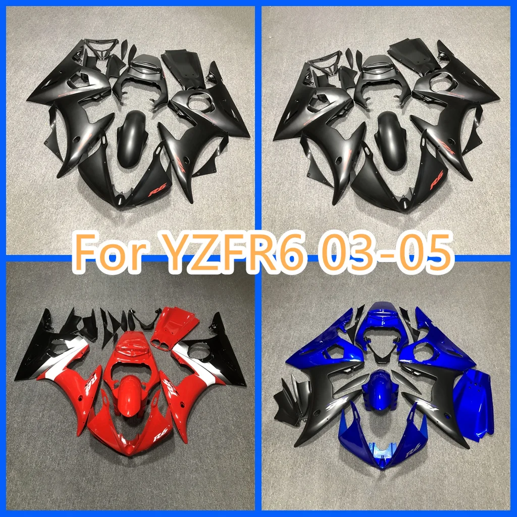 

Матовый черный кузов для YAMAHA 2003 2004 2005 YZFR6 100% подходит для комплекта обтекателей ZXMT YZF R6 03-05, индивидуальный комплект для ремонта спортивного велосипеда