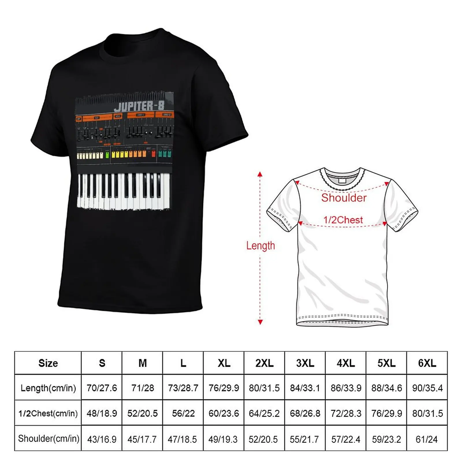 Jupiter 8 - 80s synth T-Shirt man t shirts for men casual man t shirt summer anime t shirts for man T-Shirt