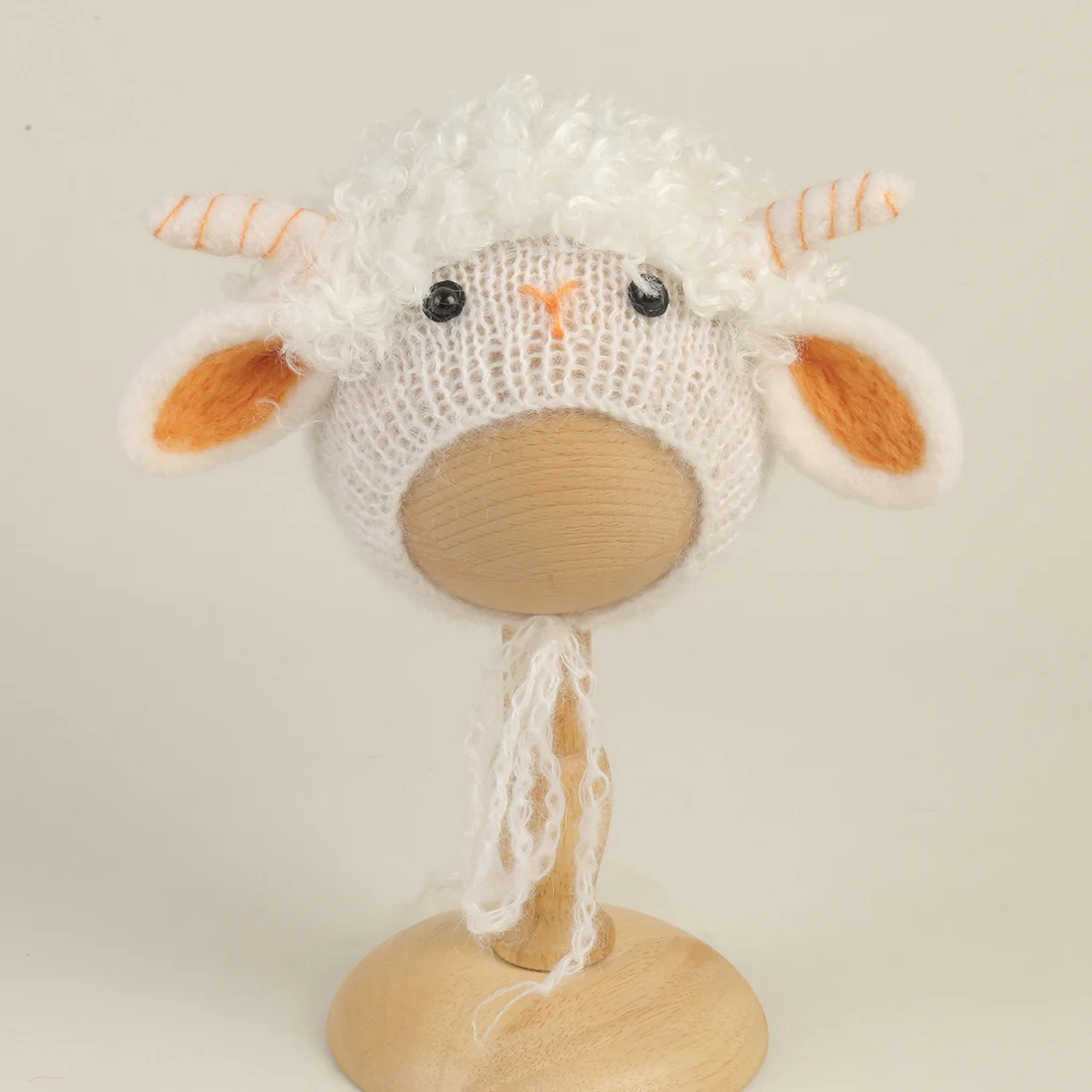 Knitted Sheep Overalls  Newborn Baby Outfit Photography Props Baby Girl And Boy Animal Romper Photography Accessory