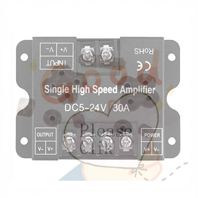 【HG】1Pcs Lamp Power Synchronous Repeater Amplifier DC5-24V 30A Monochrome LED Strip Controller Dual Signal Amplifier