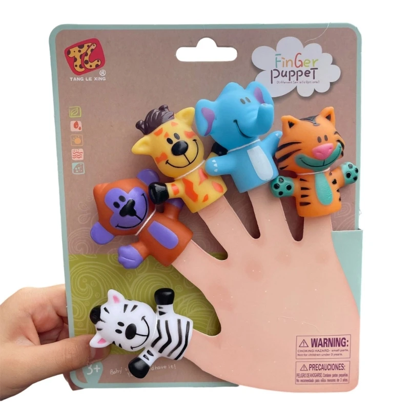 A5yc Bulk 5 Puppets mano creatura in gomma Fingta per il gioco per ragazzi Attività in classe Girls