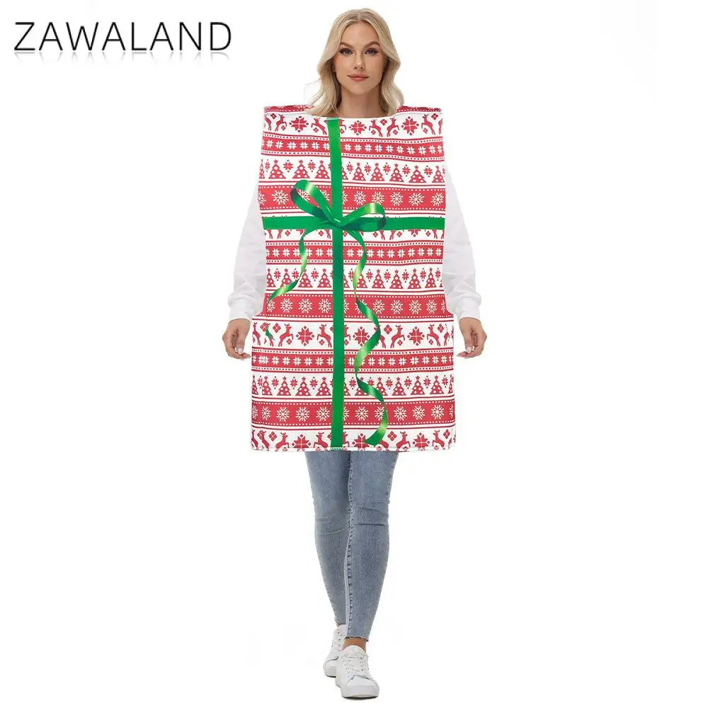 Zawaland Weihnachten Geschenkbox Dress Up Cosplay Kostüm Erwachsener Junge Mädchen Karneval Verkleidung Tragen Urlaub Purim Weihnachten Party Fancy Anzug