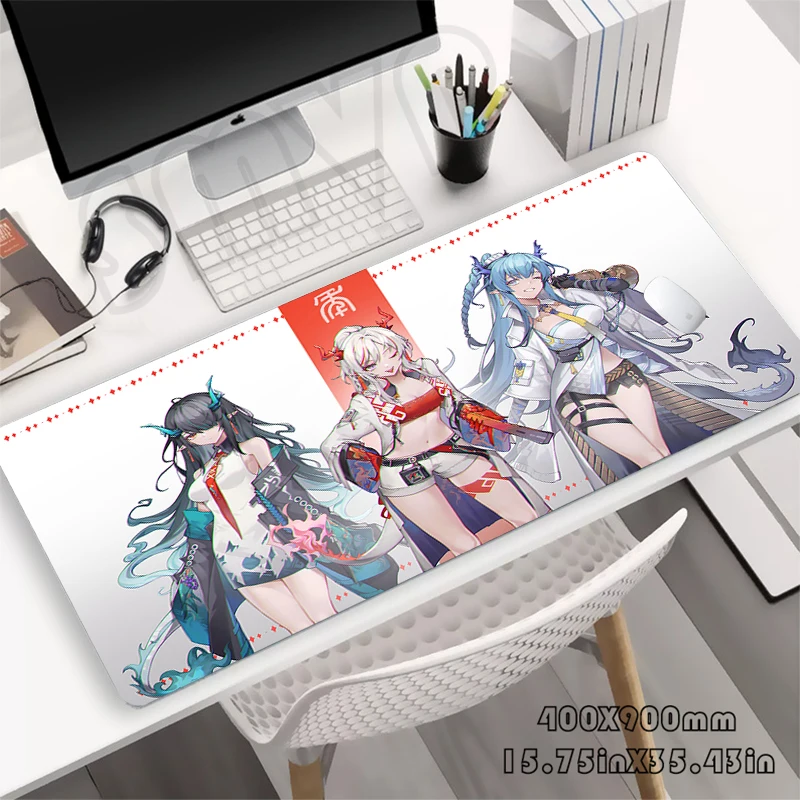 Mouse Pad Antique Girl Gaming Mousepad 400x900mm Large Keyboard Mats Gamer Desk Mat Company Desk Pad Design For Gift