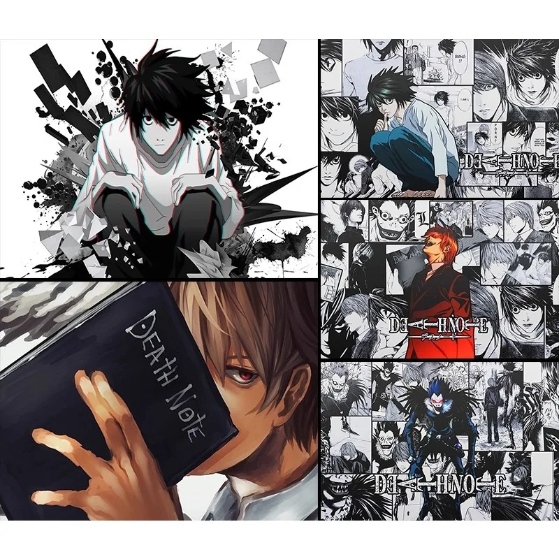 

Death Note Frameless Canvas Poster HD Anime Style Classic Scene Peripheral Bedroom Living Room Wall Decor