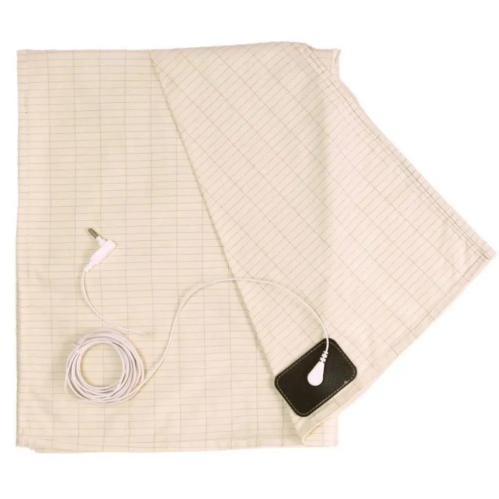 

Grounding Sheet Queen Earthing Sheet, Grounding Bed Sheet With Grounding Cord, 95% Cotton and 5% Anti Static Bed Sheets