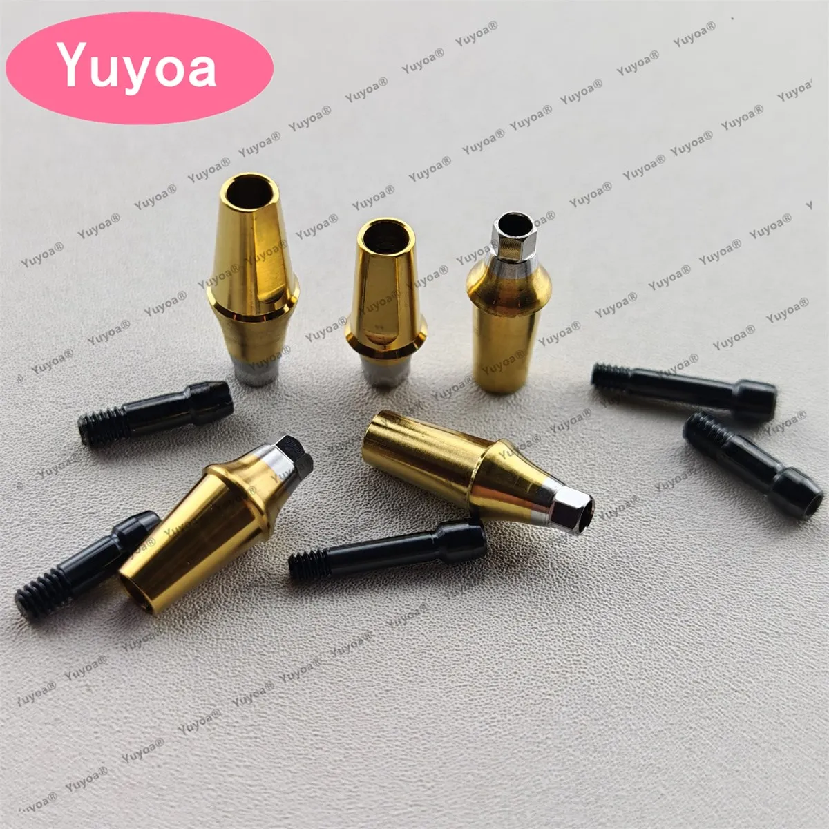 

10 комплектов правых абатментов с винтом для титановых коннекторов Osstem Dental, аксессуары для имплантатов