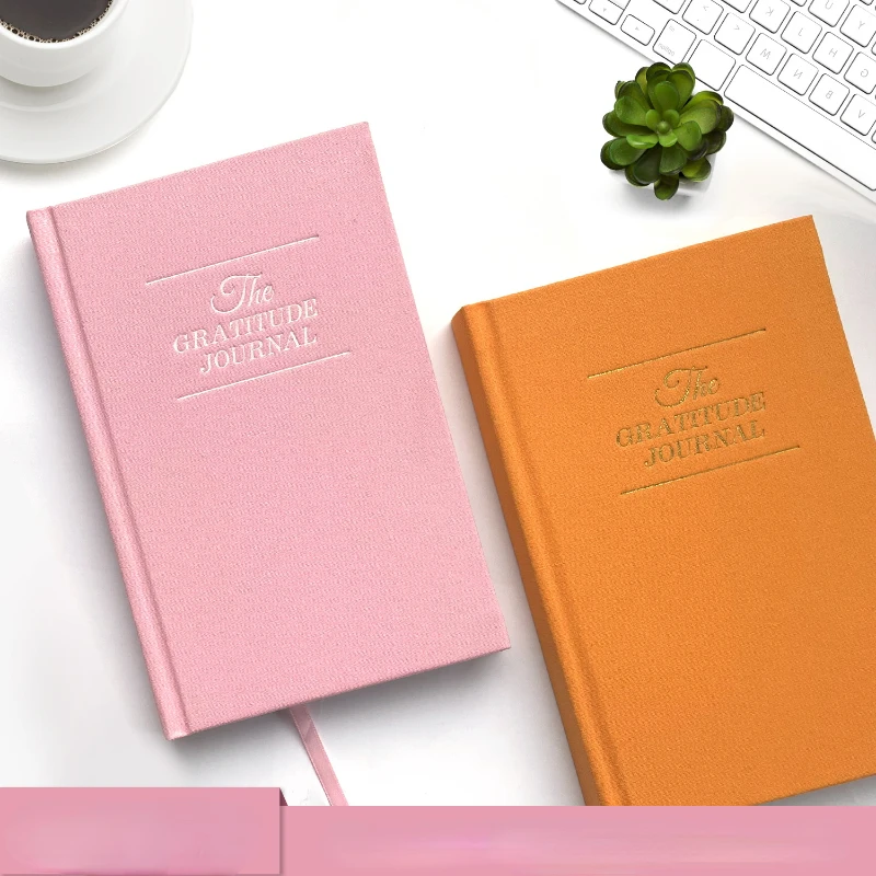 A5 Gratitude Diary Office Schedule Record Notebook Student Writing Paper Bronzing Hardcover To Enhance Their Planning Book