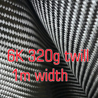 [Grade A+] 6K 320gsm / 10.6oz 2x2 twill Real Cloth Carbon Fabric  40\