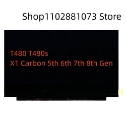 Original Laptop for Lenovo Thinkpad T480 T480s X1 Carbon 5th 6th 7th 8th Gen  LCD Screen 2560*1440 WQHD IPS Matte 40pin 00NY681