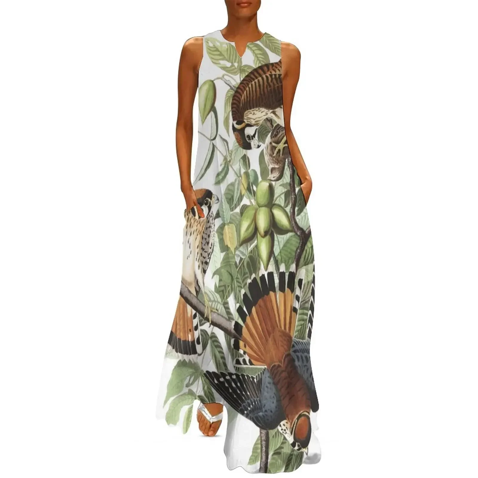 

American Kestrel - John James Audubon Long Dress evening dress Women's summer dress Womens dresses evening dresses women